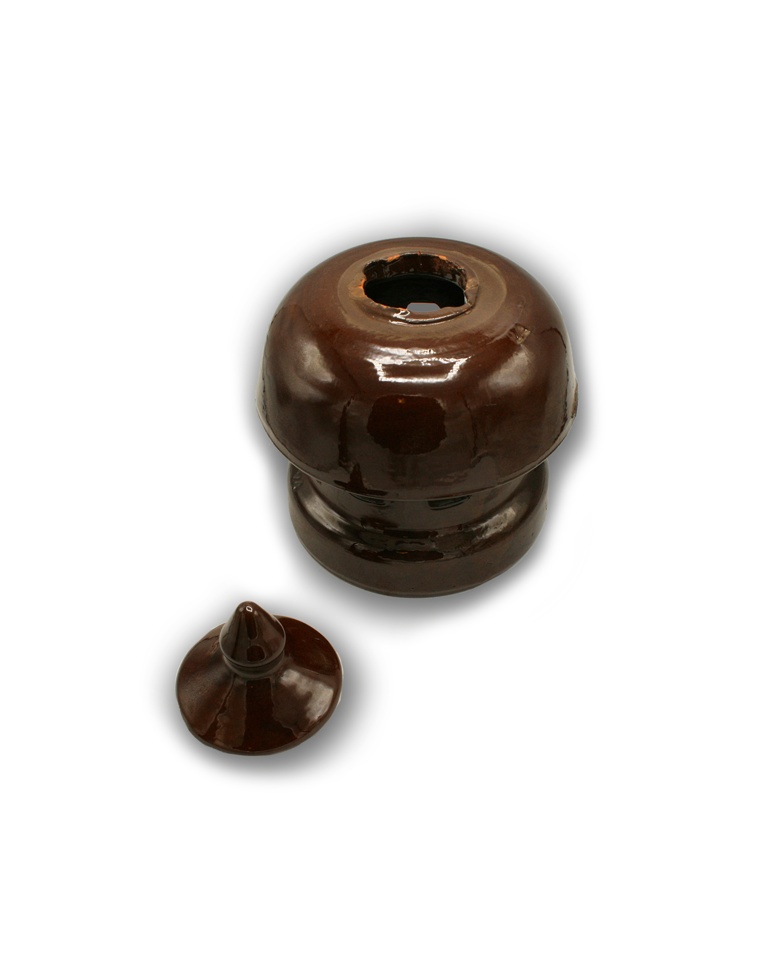 Kroon keramische schoorsteenkap 20 cm met dekstel