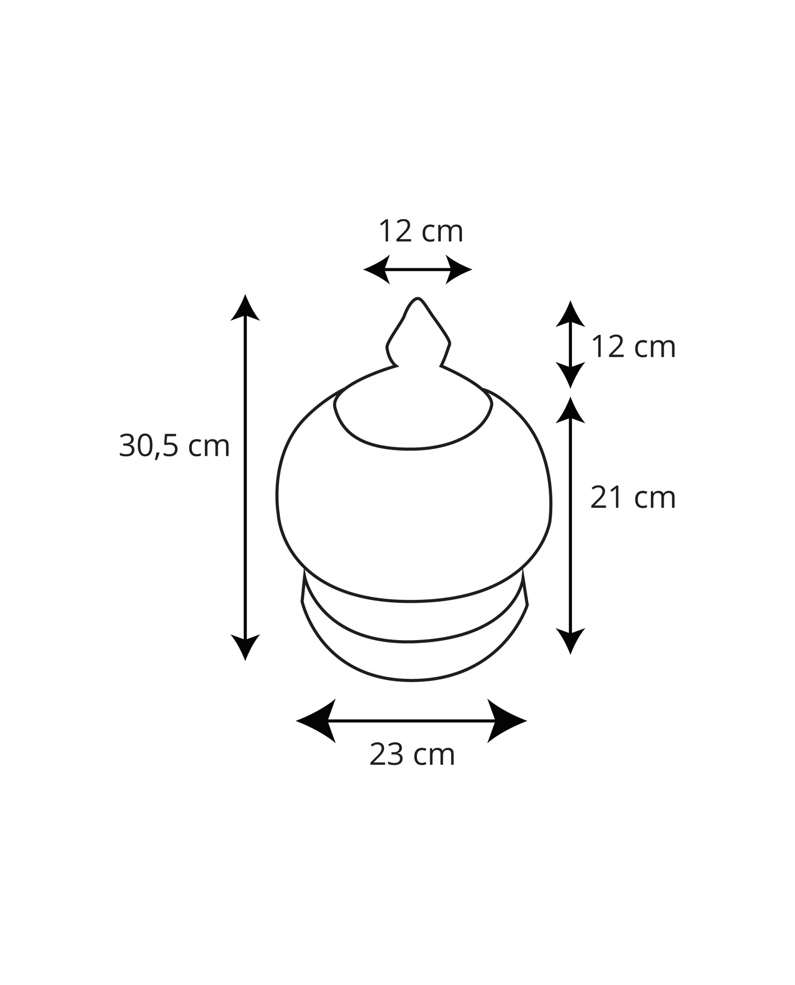 Schoorsteenkap 22 met veegknop - tekening Schoorsteenkap 22 met veegknop - tekening